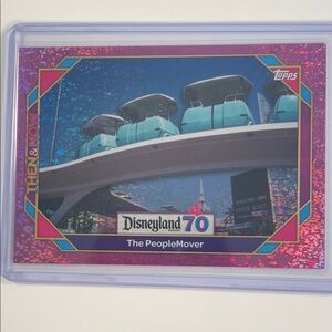Topps Disneyland 70 The PeopleMover Trading Card - Pink/Blue Foil